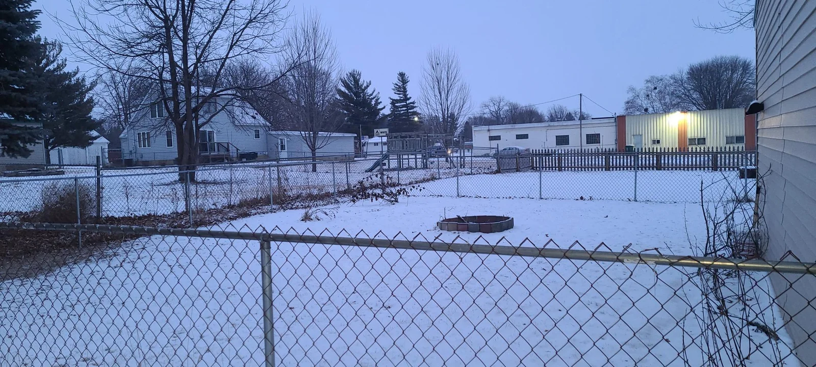Fenced yard