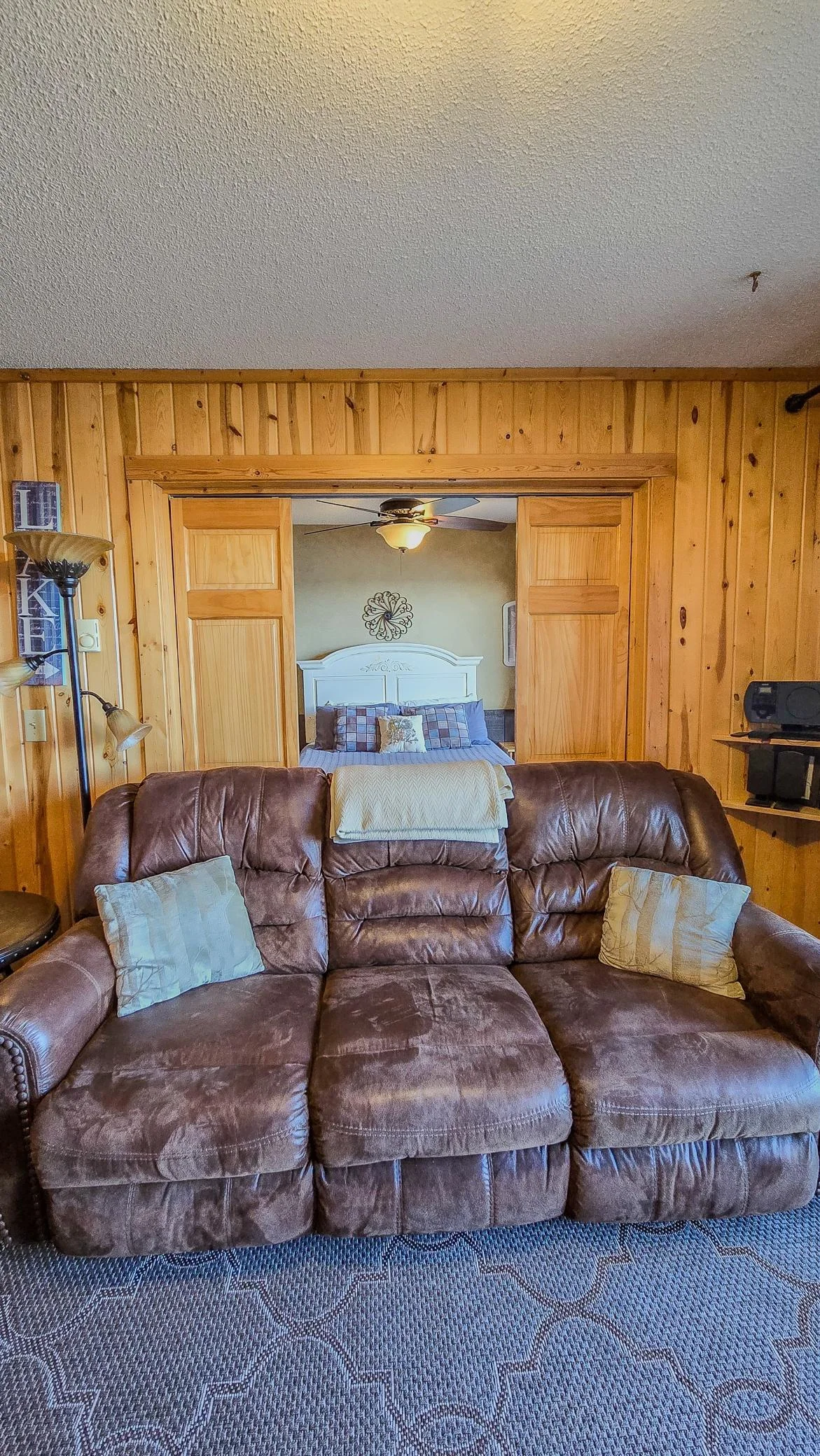 Living room opens to the bedroom