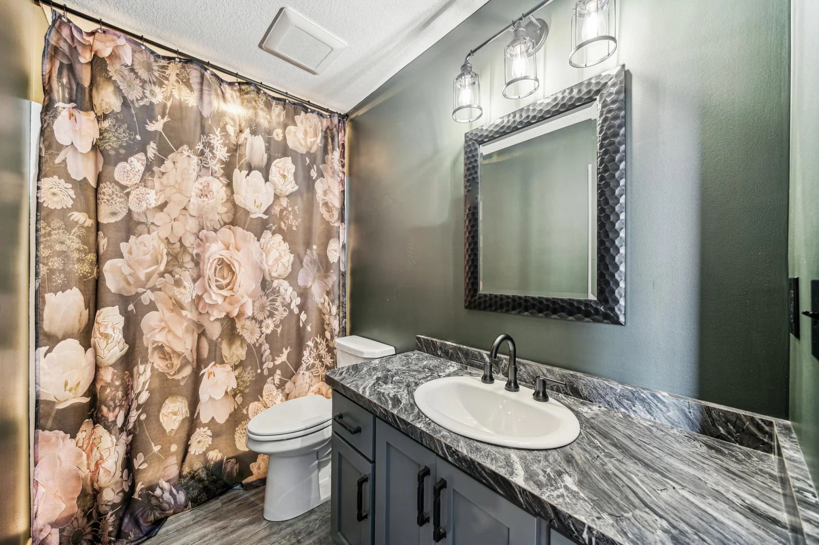 Main floor bathroom with shower