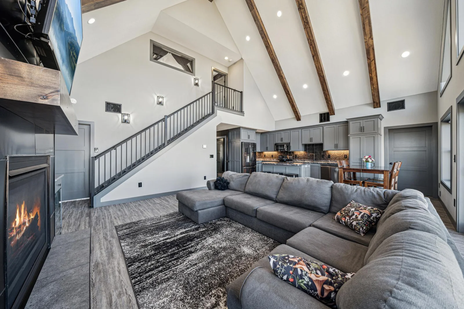 Living Room and Kitchen with LVP throughout