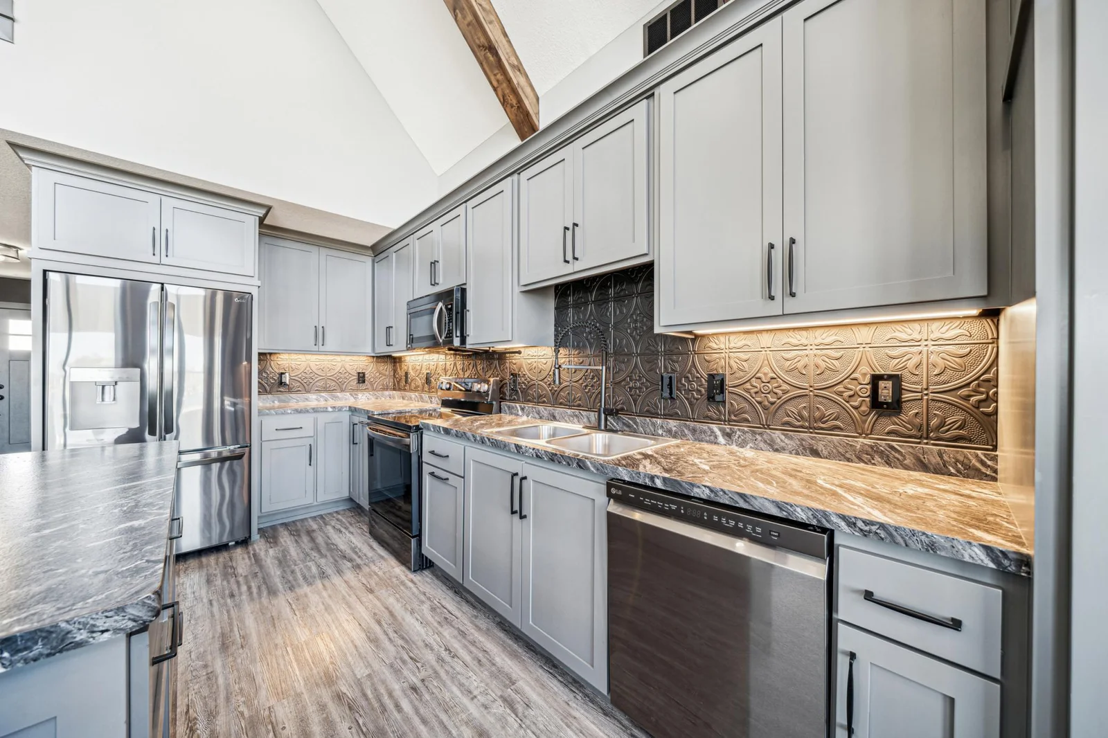 Large Open Kitchen with LG Appliances