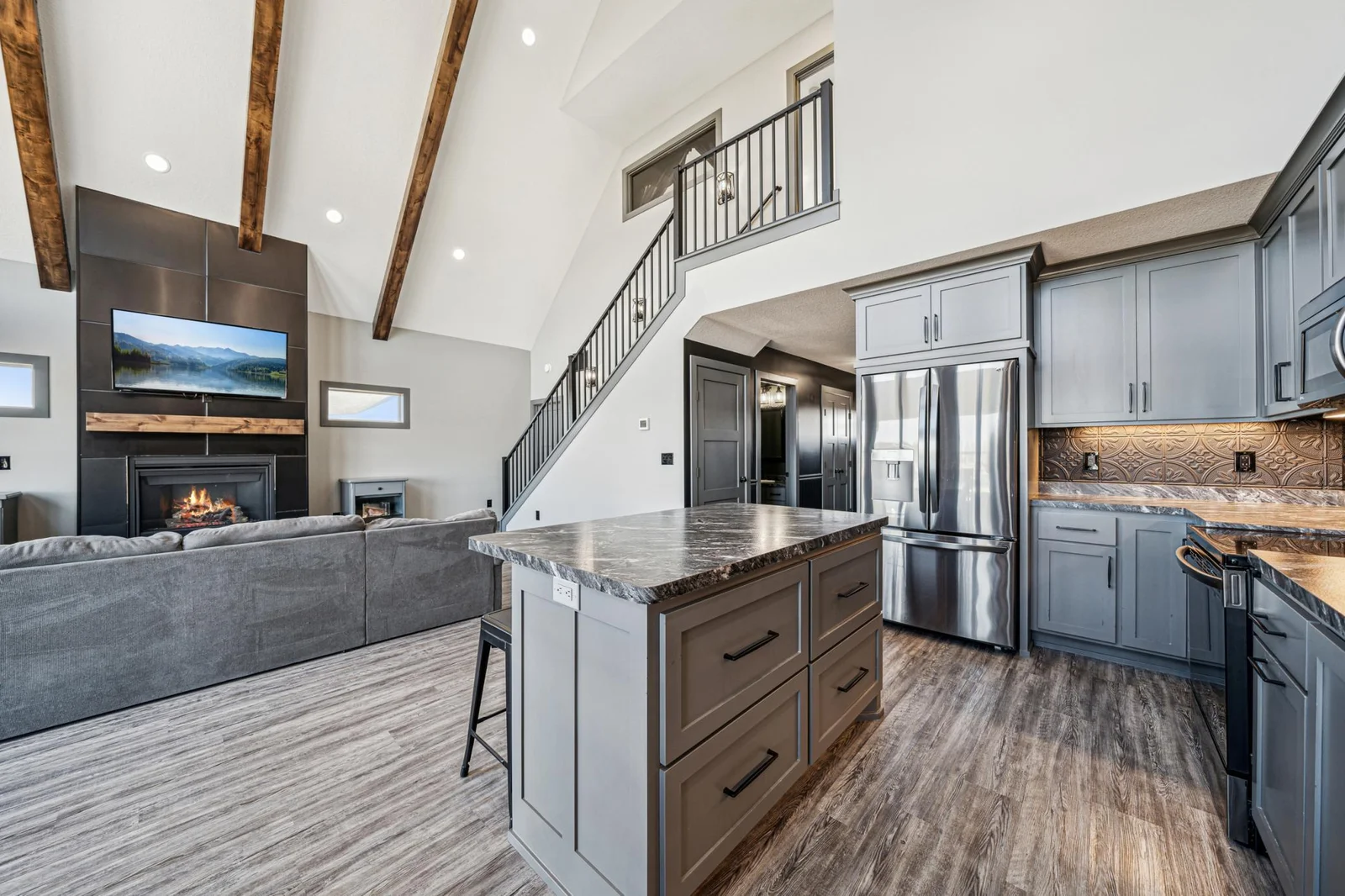 Open Kitchen and Living Room