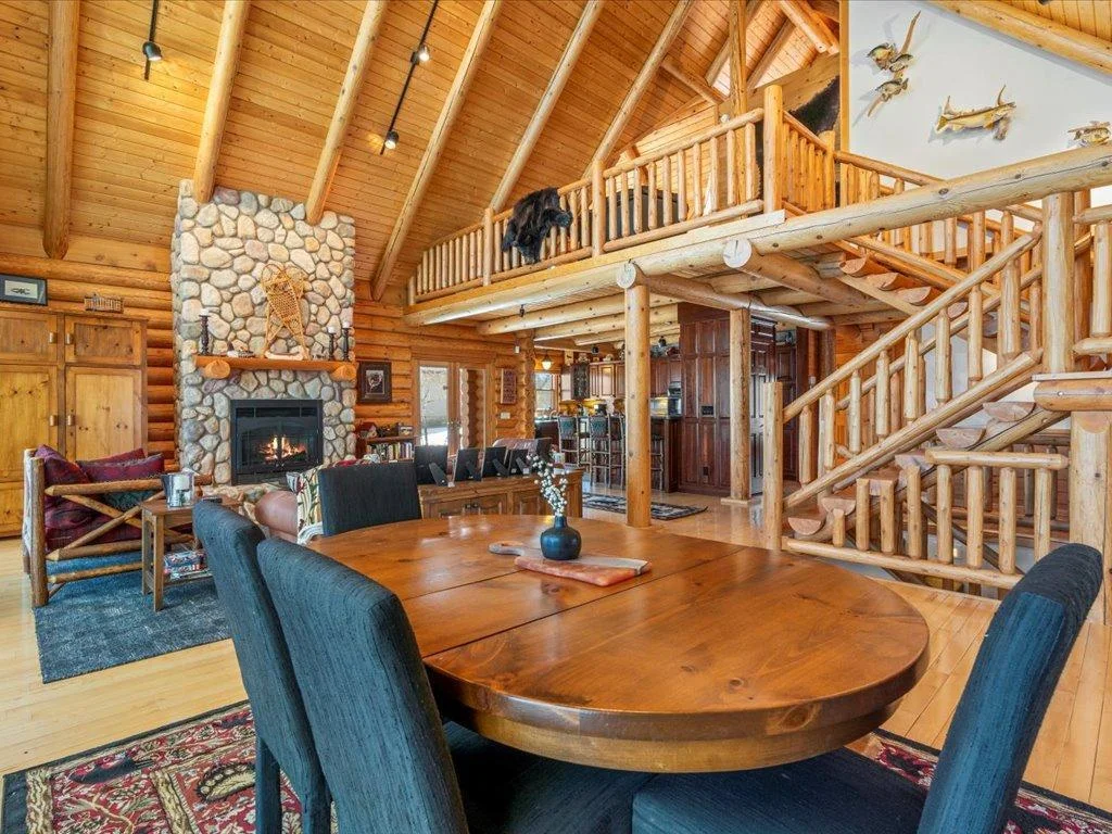 Dining, living and kitchen area.