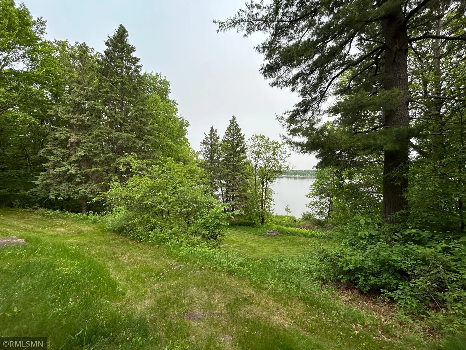 This shoreline has so much potential!  It even has a small brook that runs down to lake all year long.