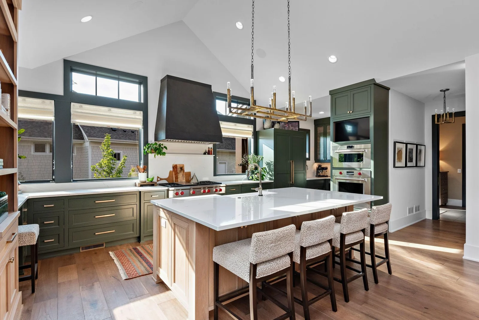 Talk about a statement piece - This showpiece 8x5 slab is the quintessential ambassador for the environmentally conscious materials throughout this home. Made of Sustainable Cambria Quartz, as are the balance of the countertops throughout the home.