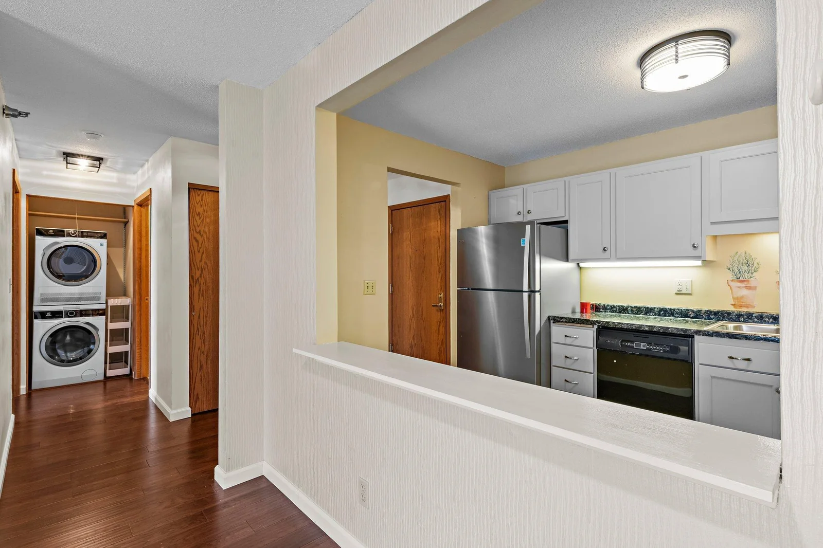 Kitchen open to living room