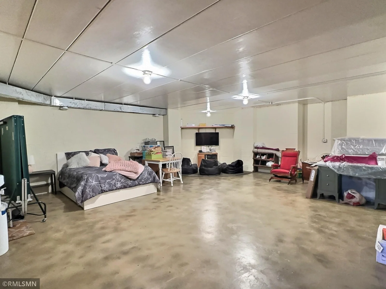 Basement in the addition, complete with in floor heat