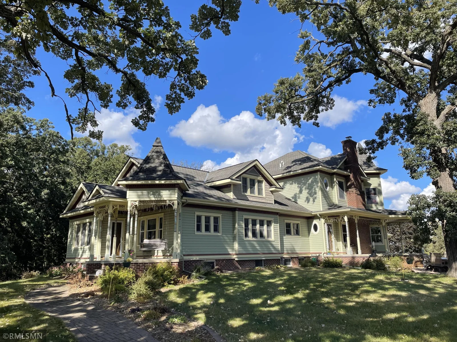 Original farmhouse has been remodeled, and the addition done to match. Beautiful details