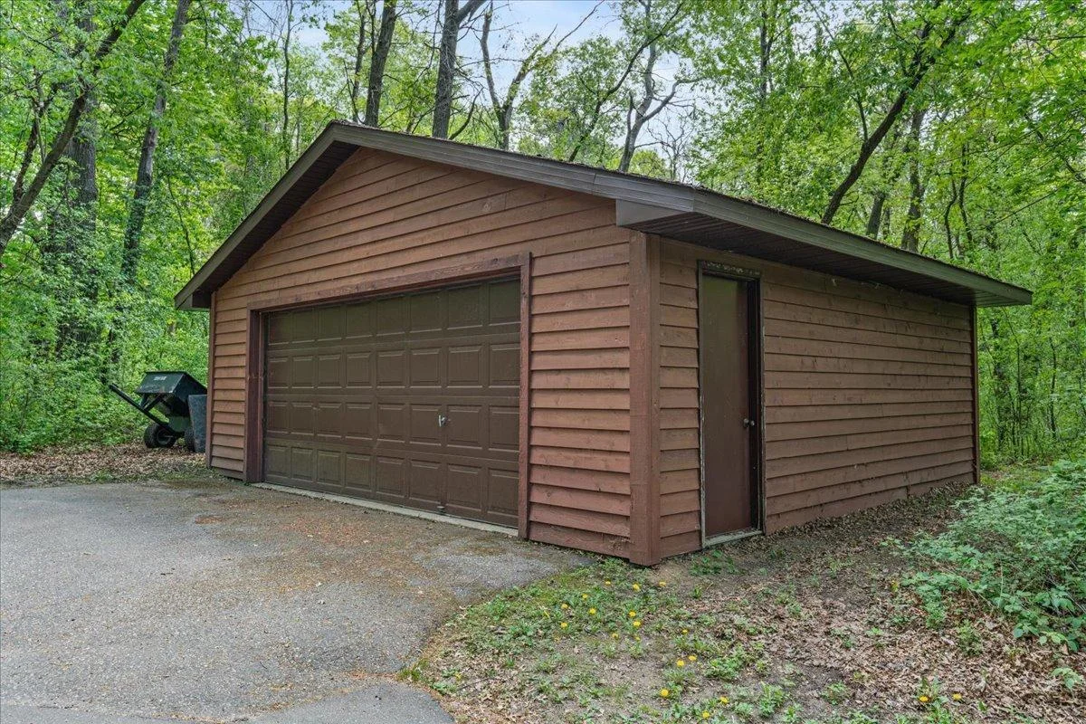 Two car detached garage for additional parking and storage