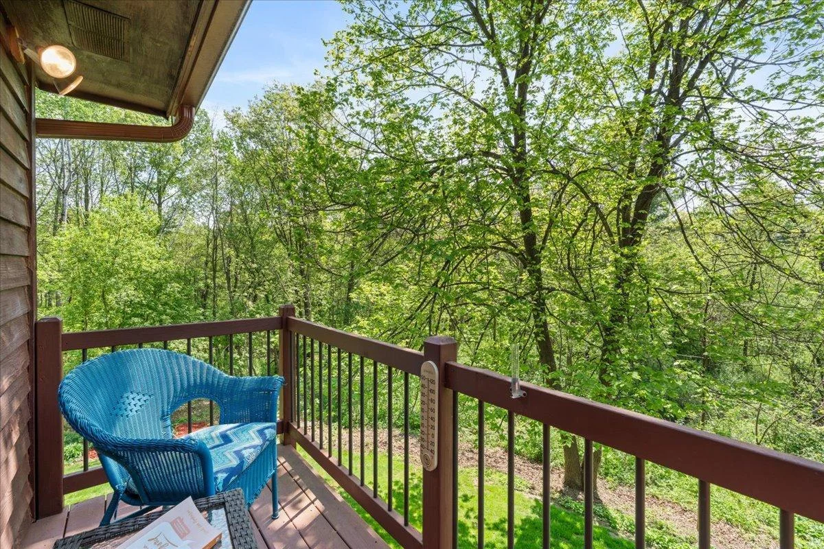 Balcony off the primary suite perfect for morning coffee and quiet relaxation