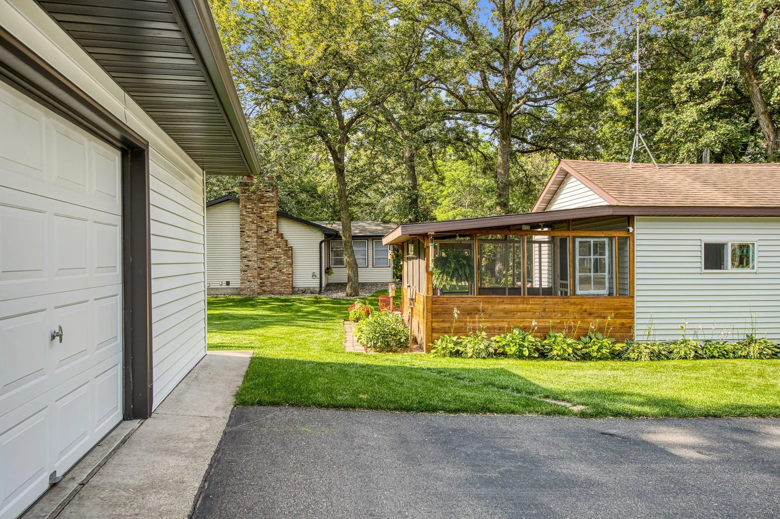 Detached garage next to bunk house.