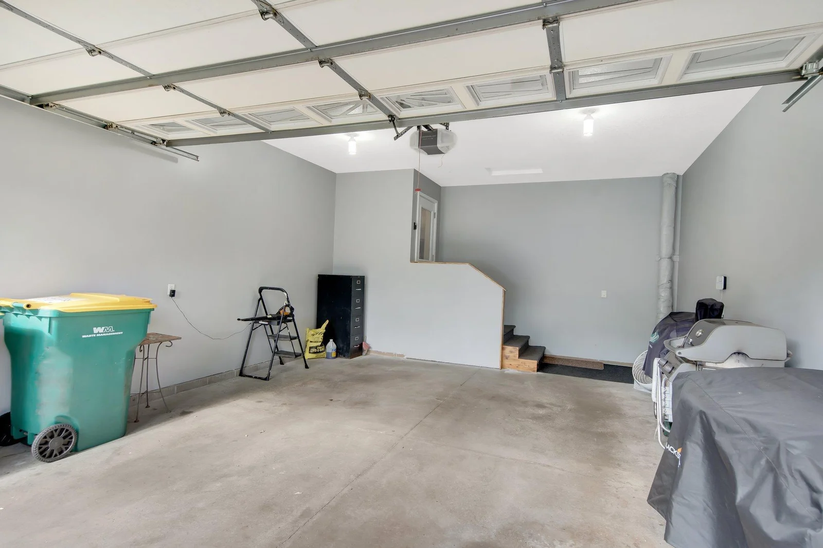 Attached garage.