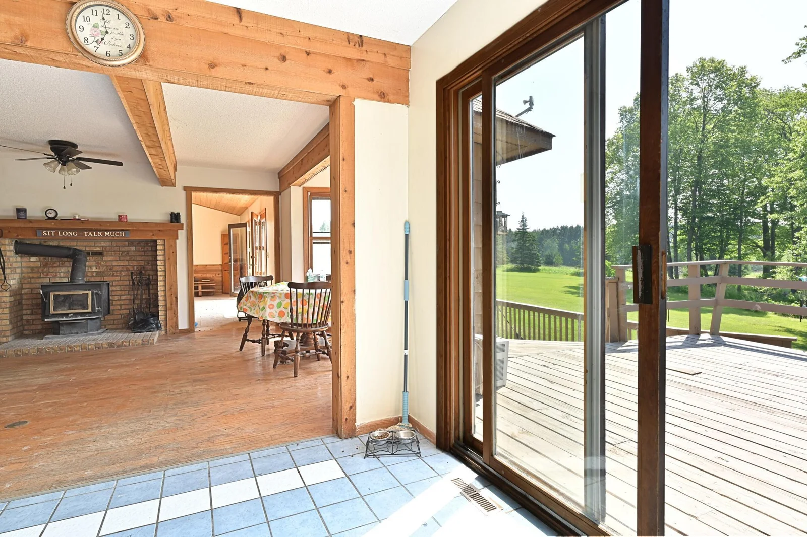 KITCHEN TO DECK AND DINING AREA