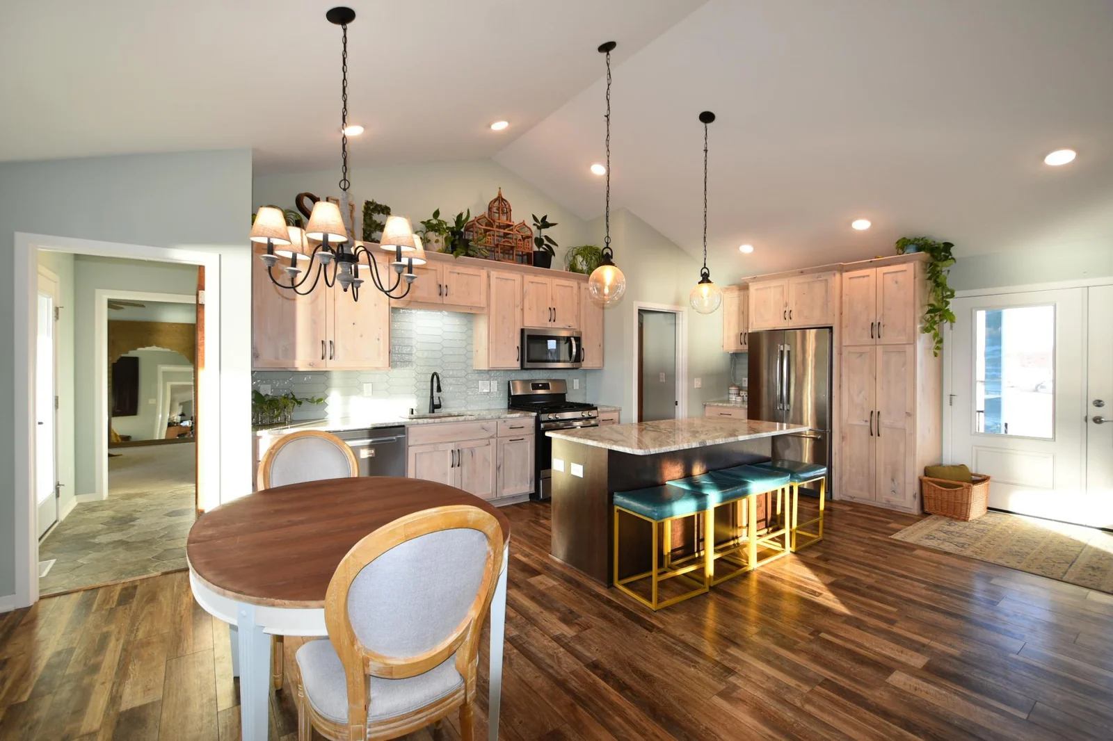 vaulted ceilings & luxury vinyl planking