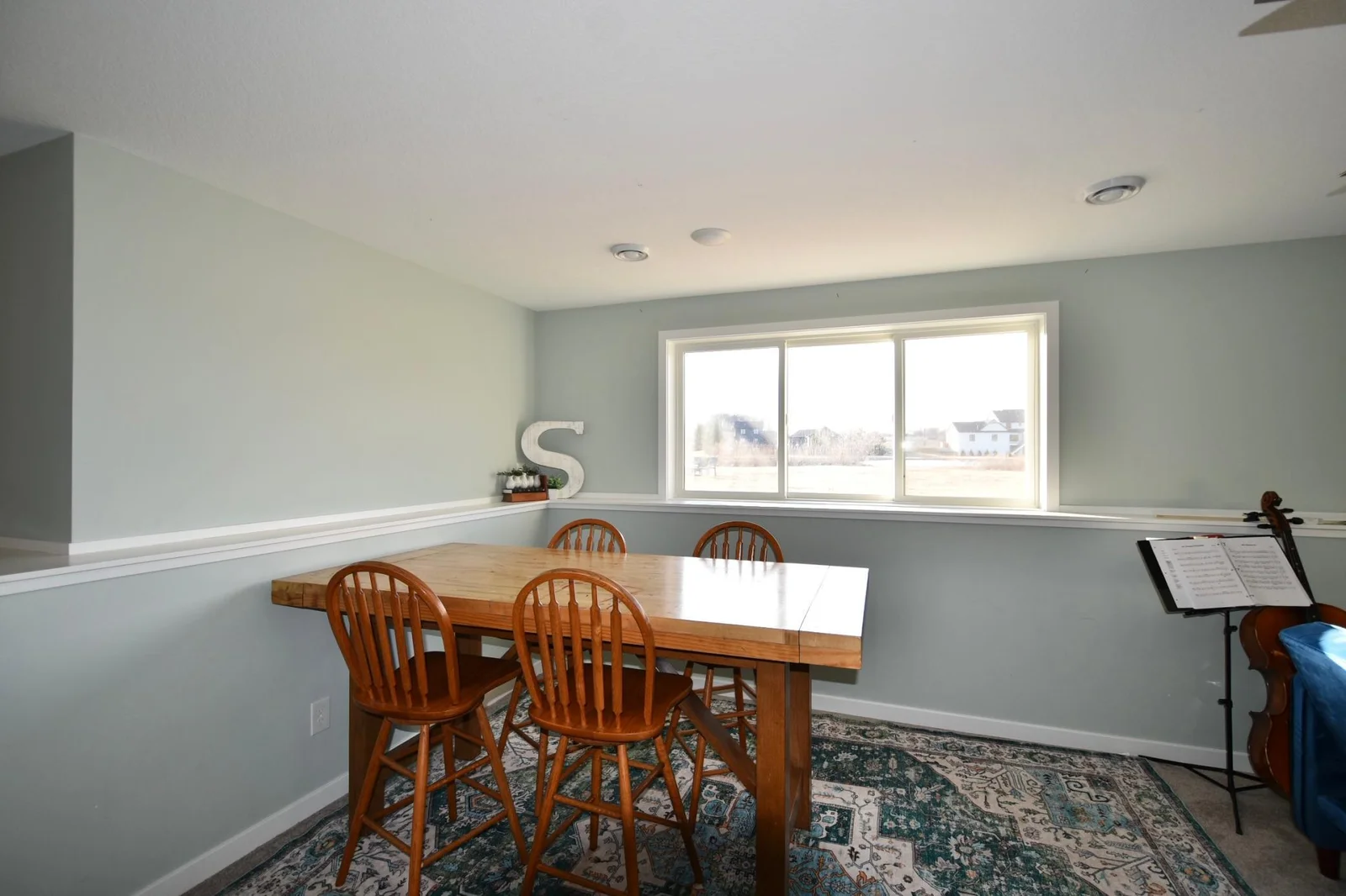 lake views available from the family room