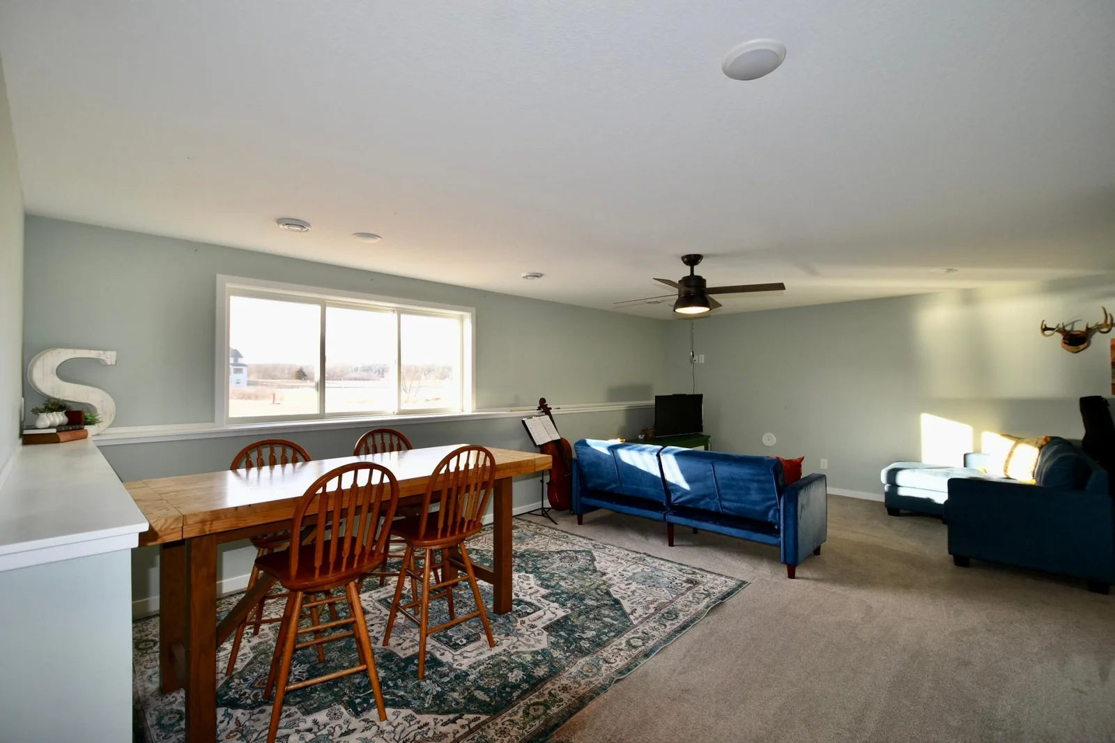 family room-rough plumbed for future gas fireplace
