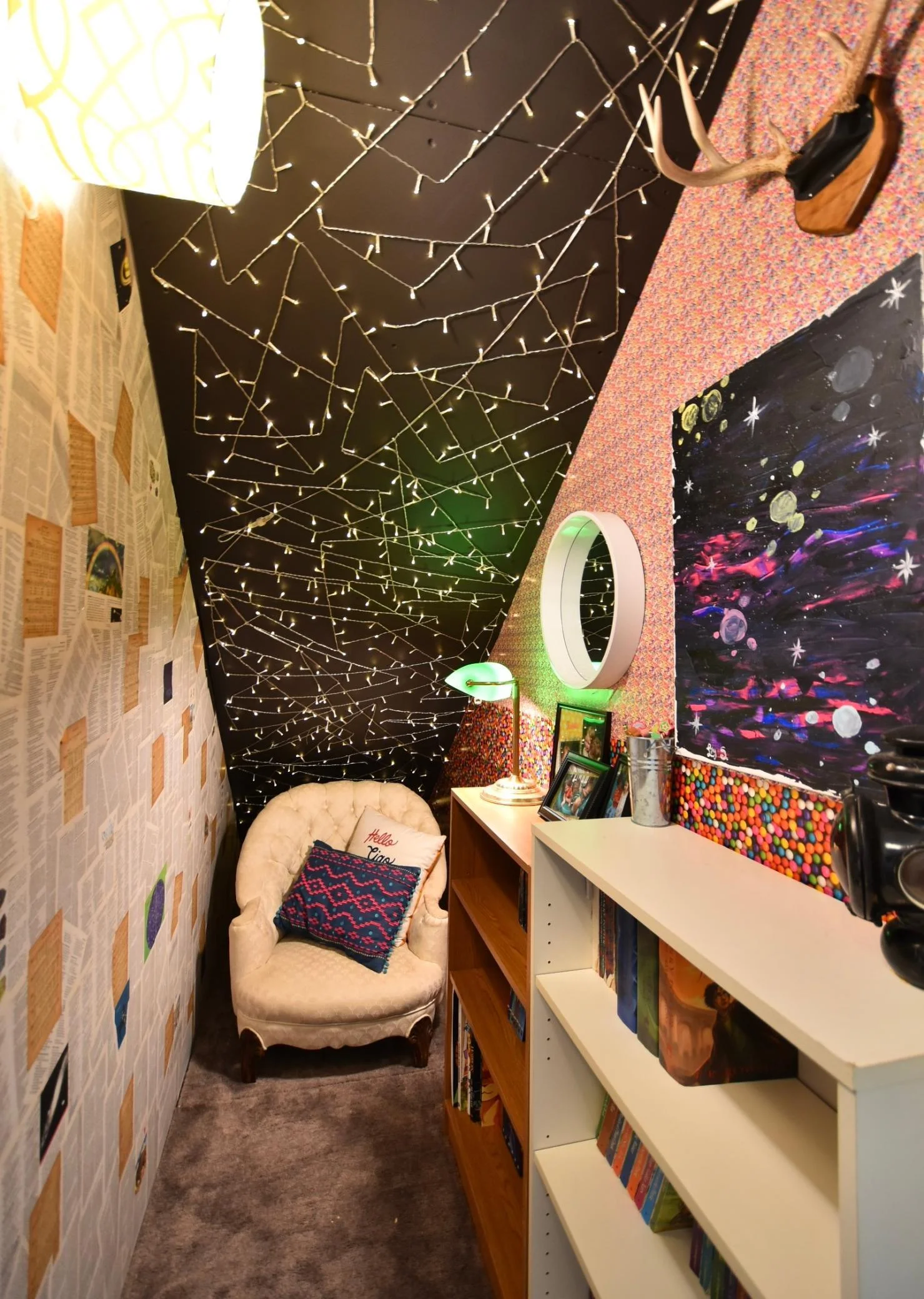 under stairs storage currently used as reading nook/library!