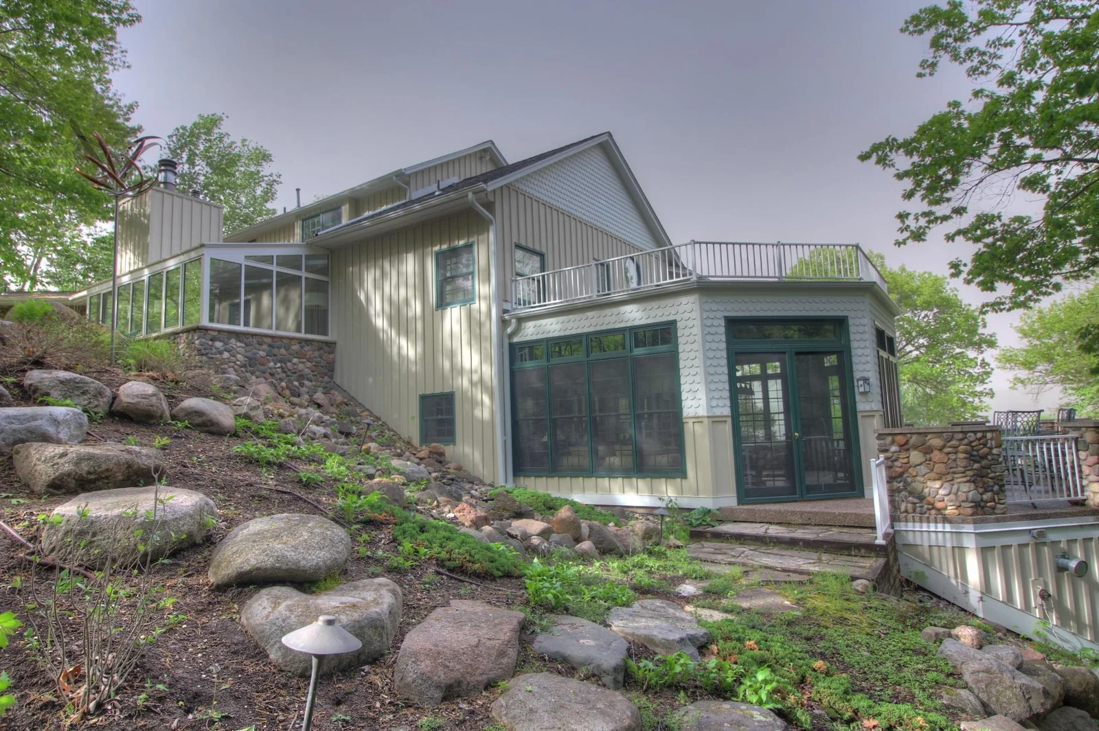 Rock Steps Throughout Garden