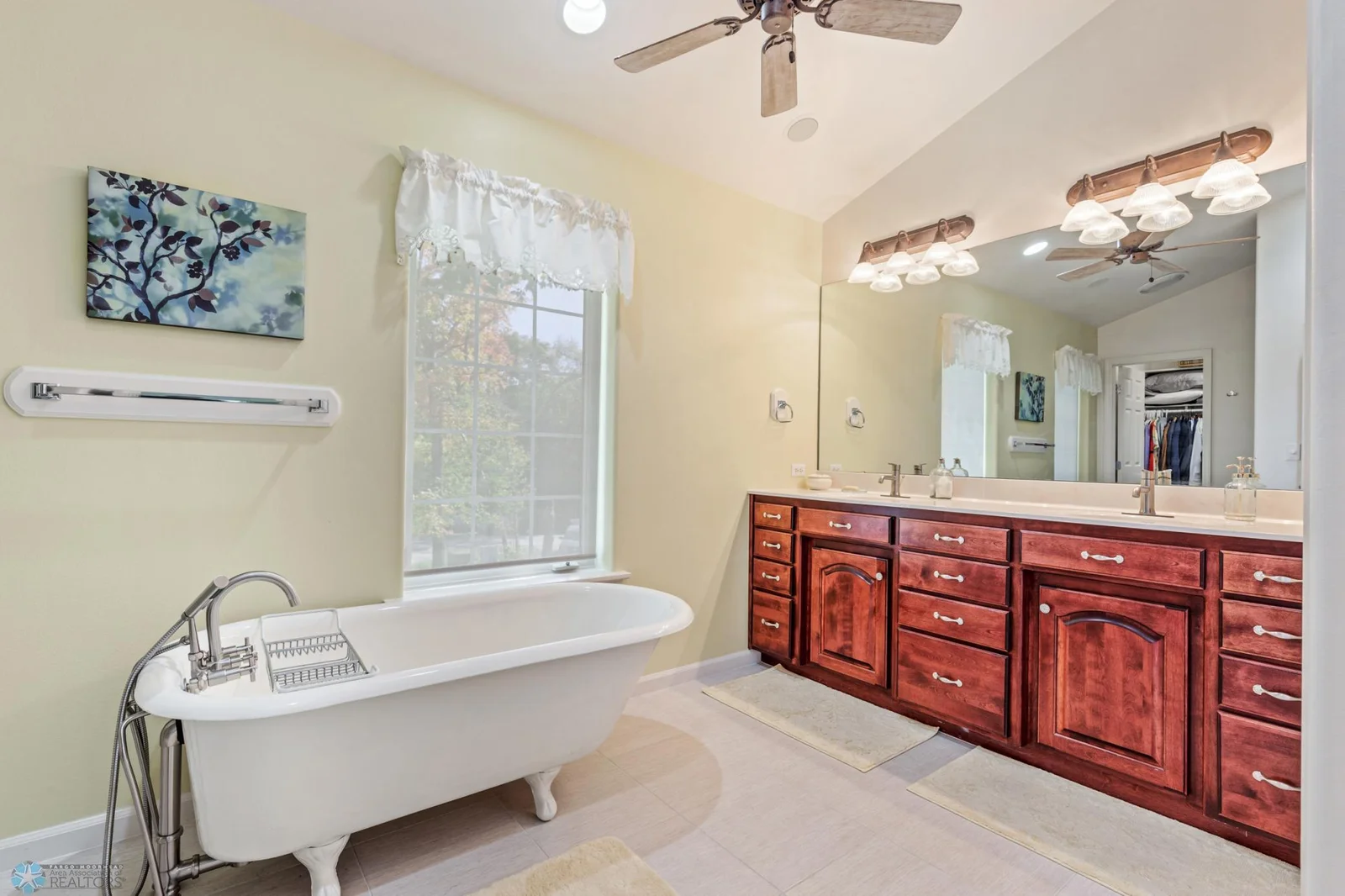Master Bathroom with Tub and Double Vanity