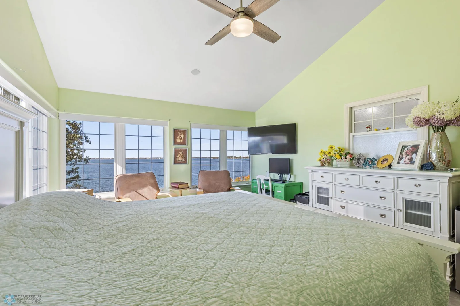 Master Bedroom with Beautiful Lake Views