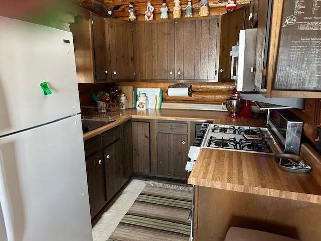 Kitchen with Newer Fridge