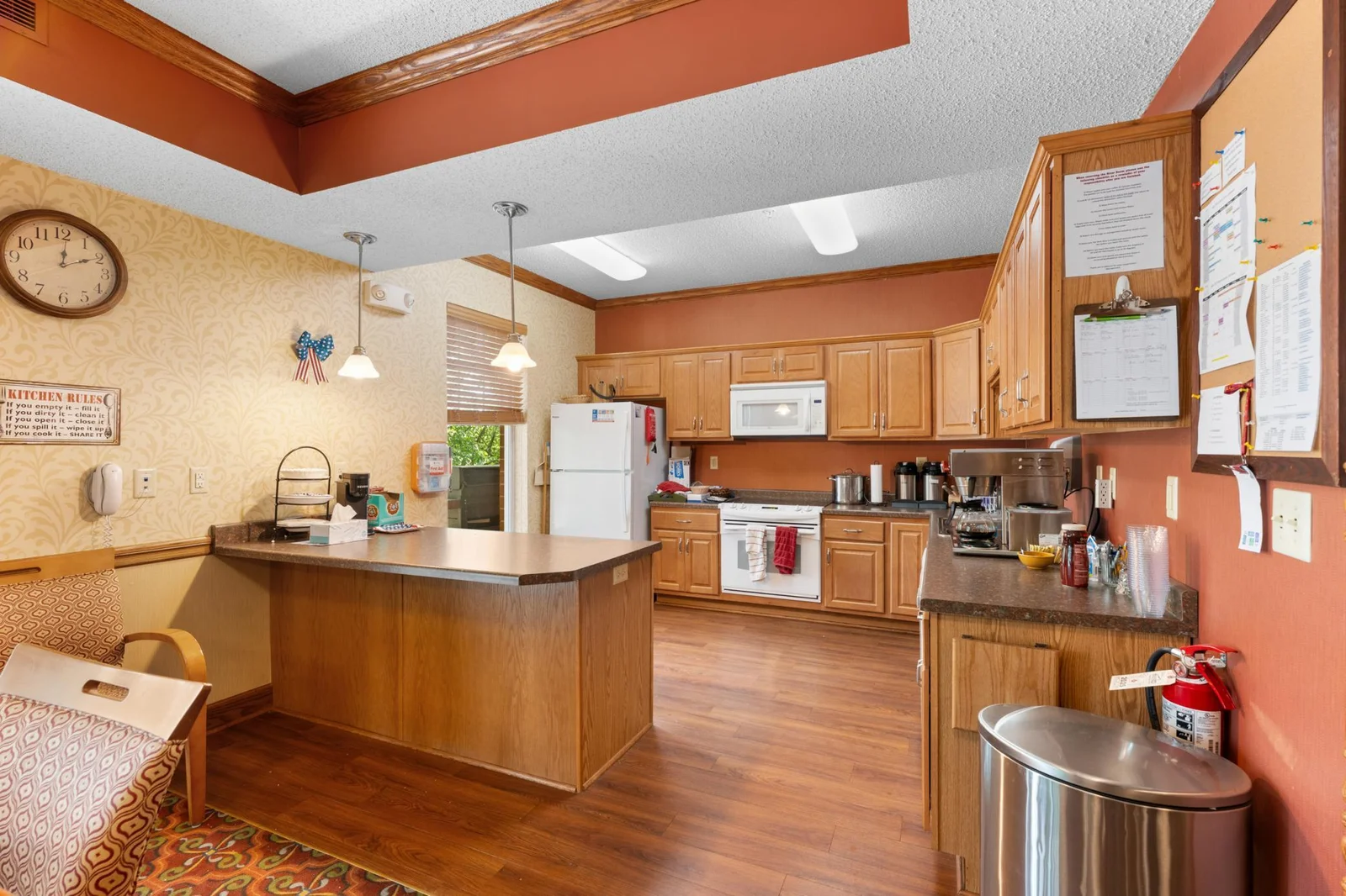 community room with full kitchen