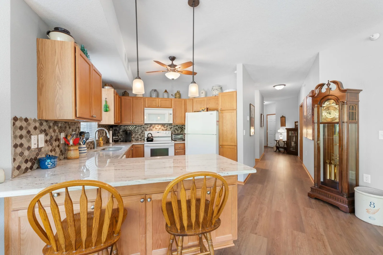 Kitchen with new LVP flooring