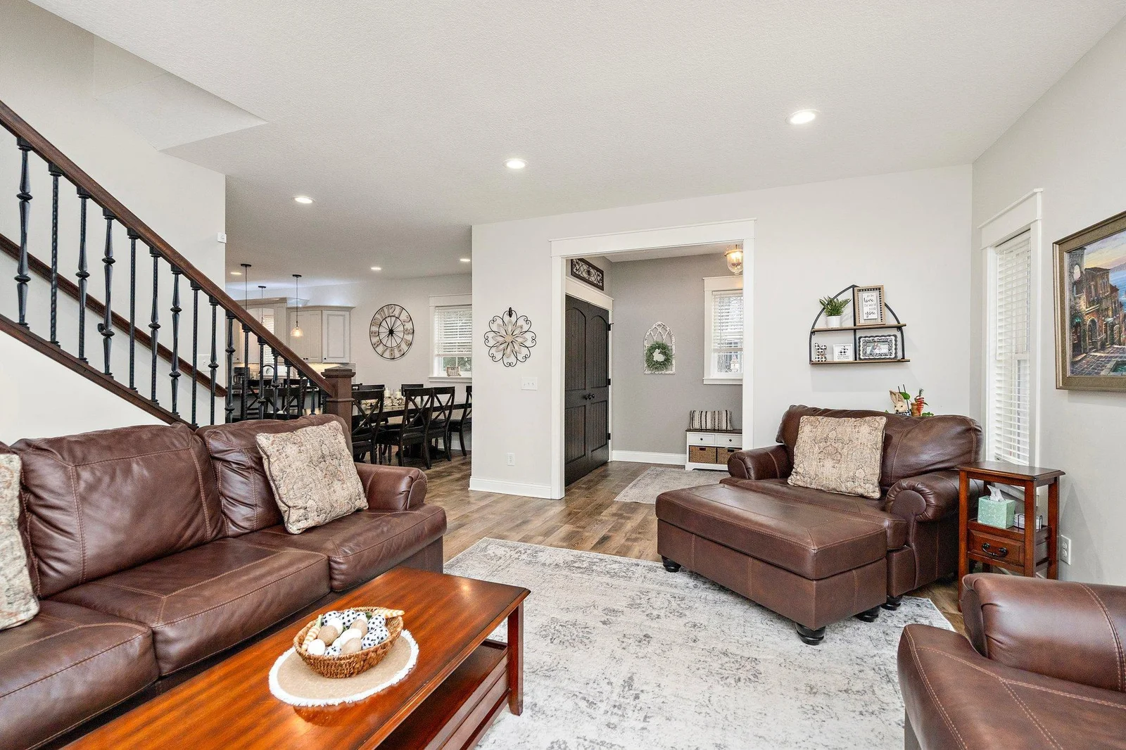 Beautiful foyer with a generous entry closet!