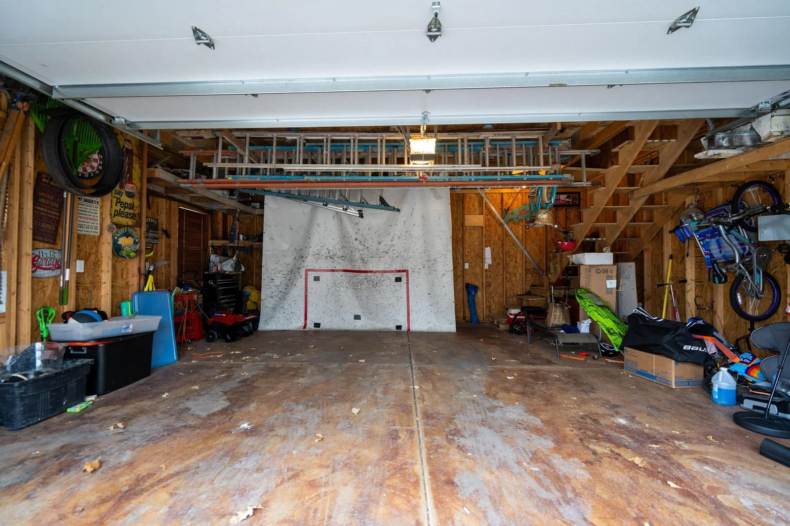 The detached garage is extra wide measuring 22' wide by 21' deep!