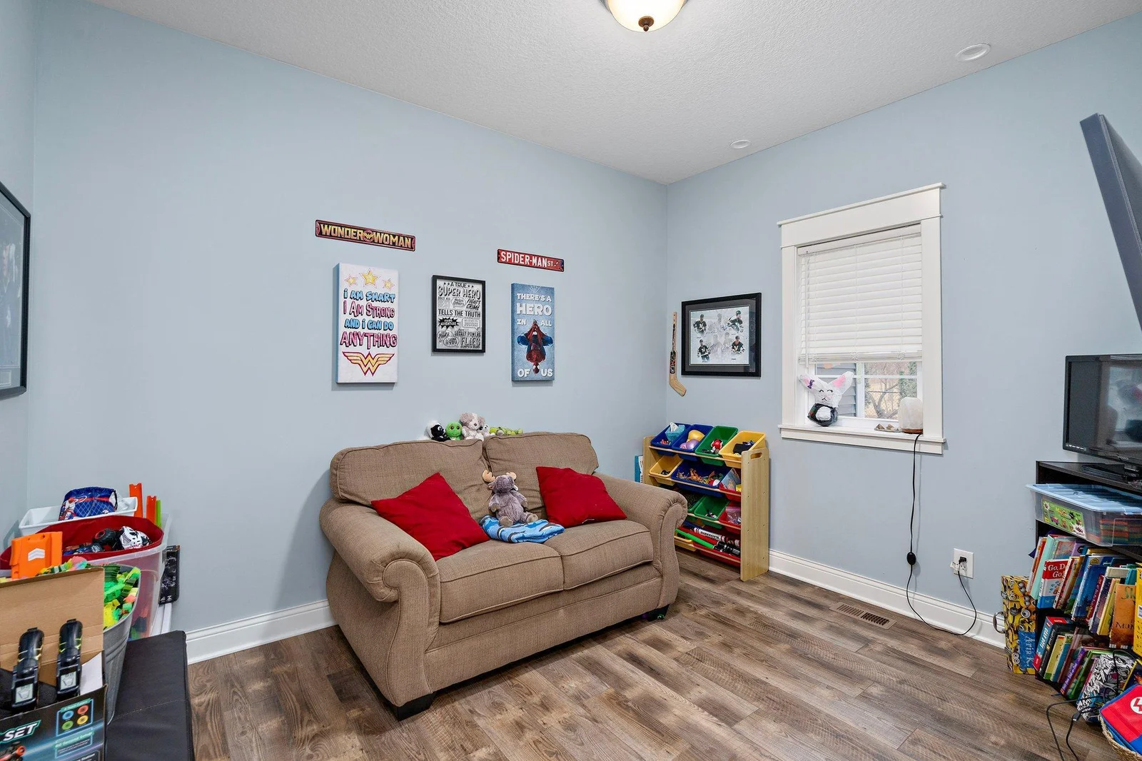 Here's the playroom just off the kitchen that could also be a great office or hobby room!