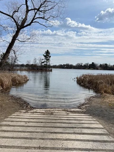 Easy access boat landing.