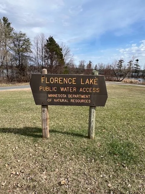 Just a few blocks away, there is a boat landing on Florence Lake, which is connected to Elms Lake by a channel.