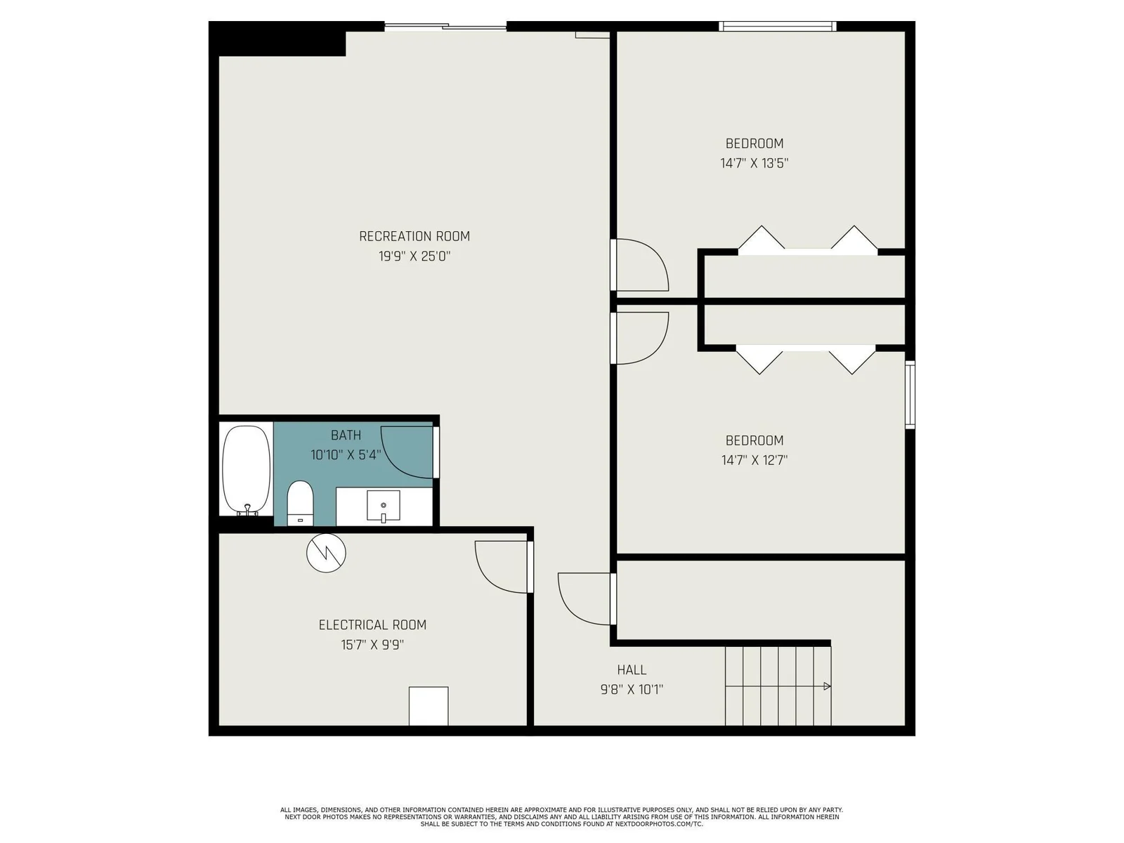 Lower Level with Measurements