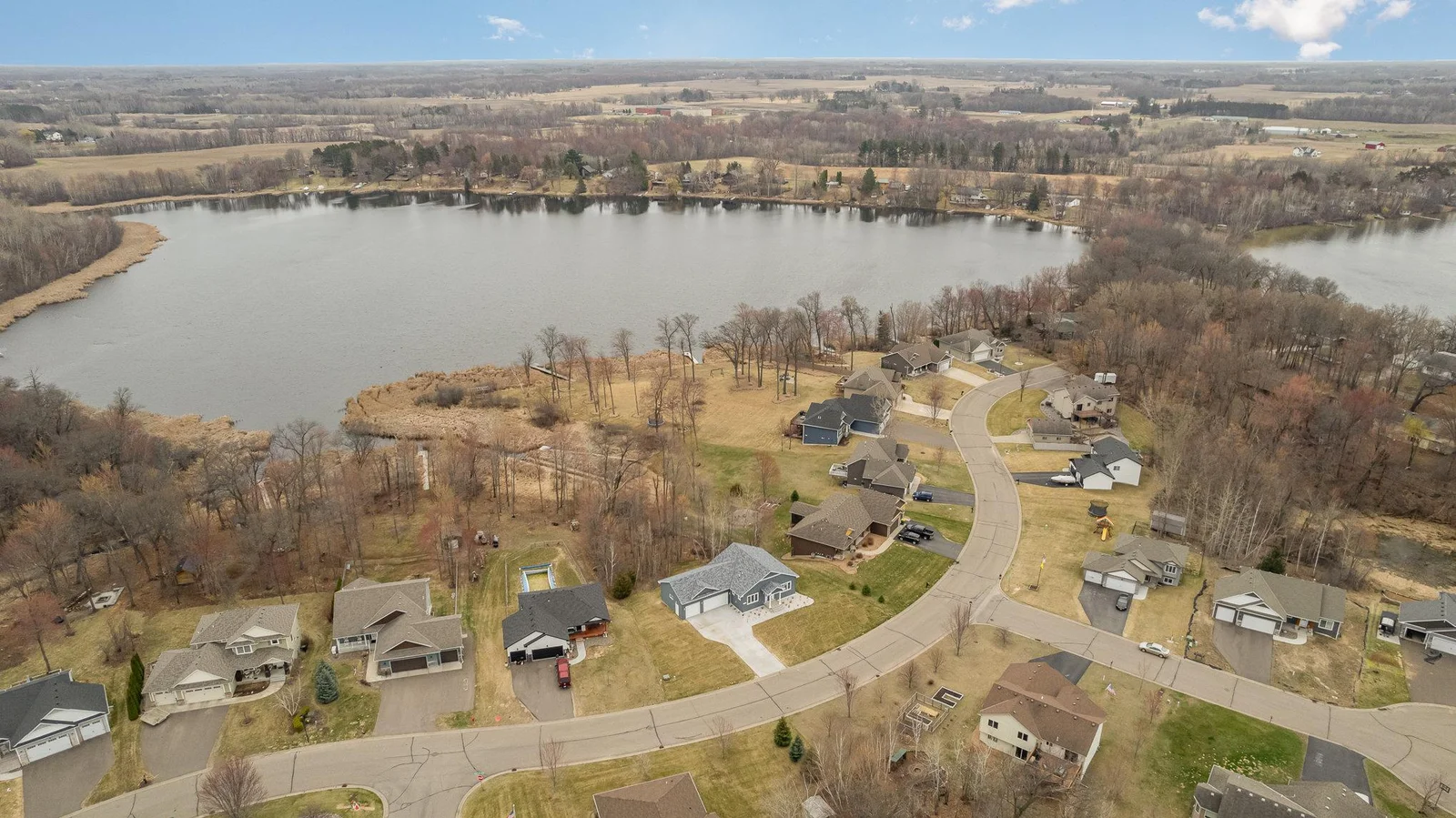 Home is situated on Elms Lake.