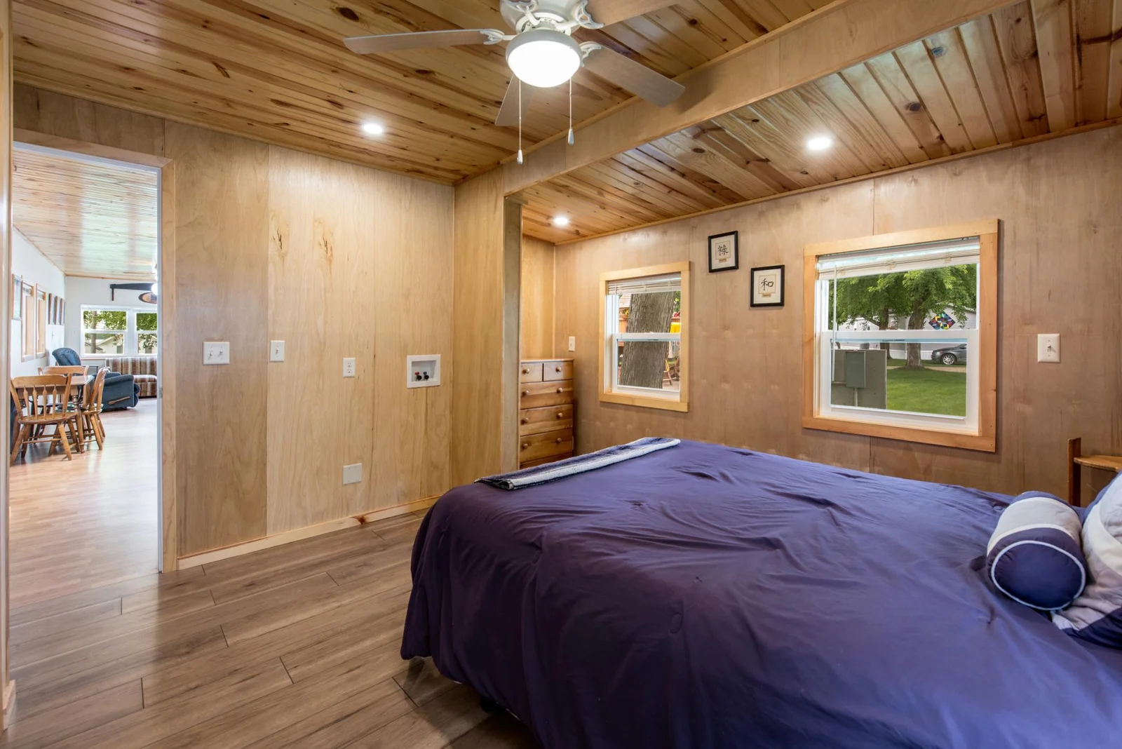 Laundry hookup in bedroom