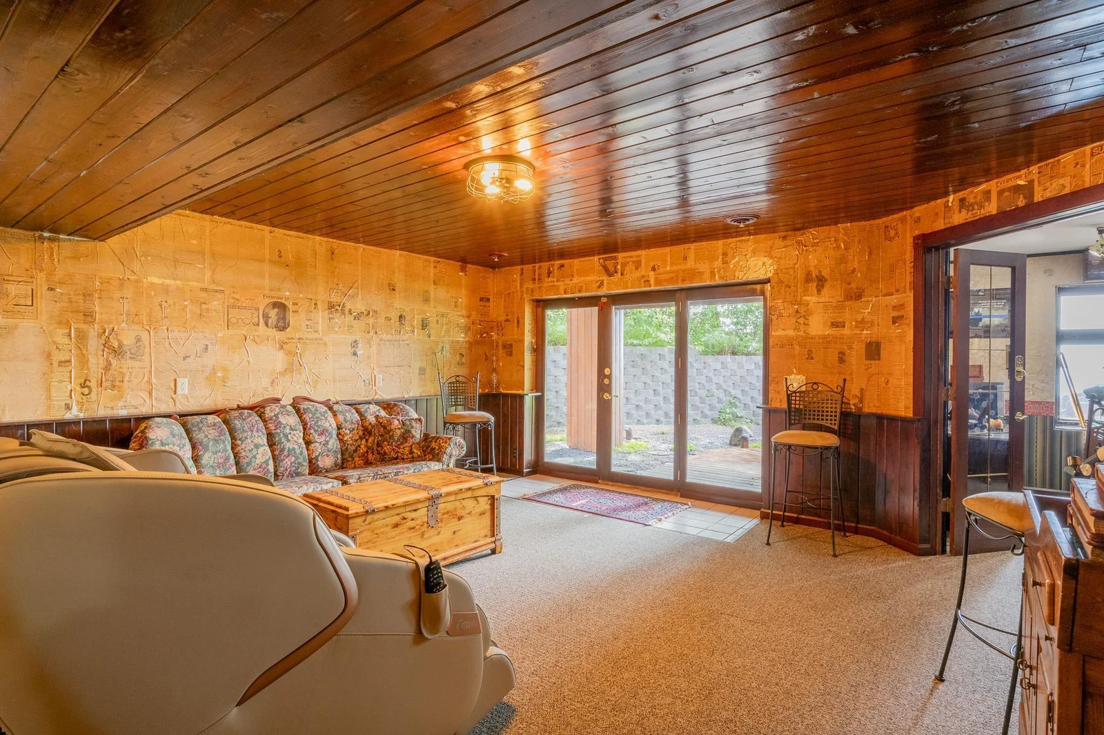 Rich Wood Ceilings and Lower Level Walk Out