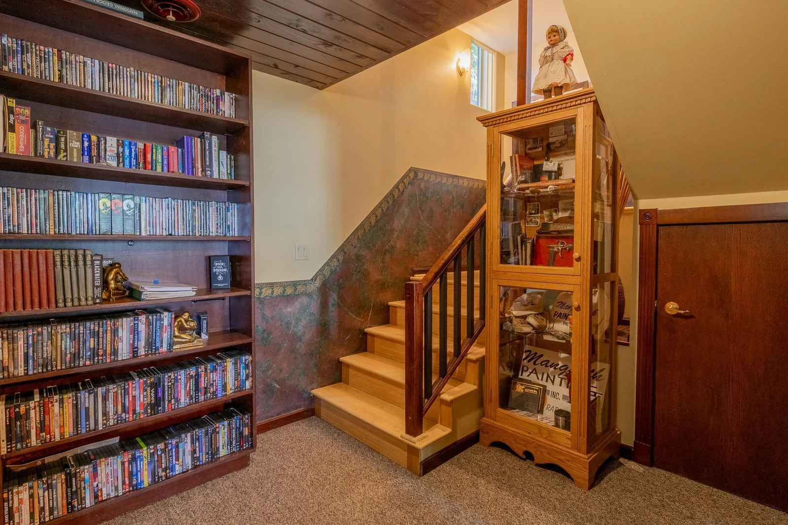 Warm Lower Level Study Area