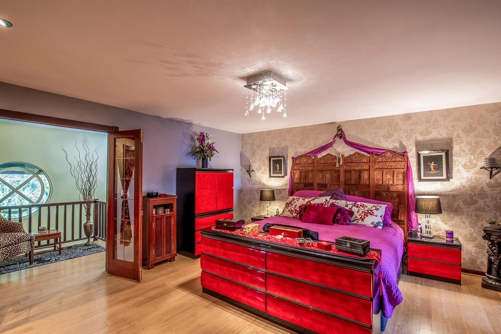 Large French Doors open to Primary Bedroom