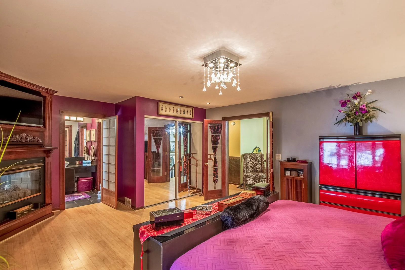 Primary Bedroom with En-Suite and Fireplace