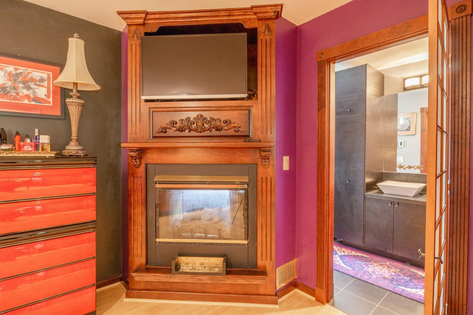 Built in Fireplace and TV Stand