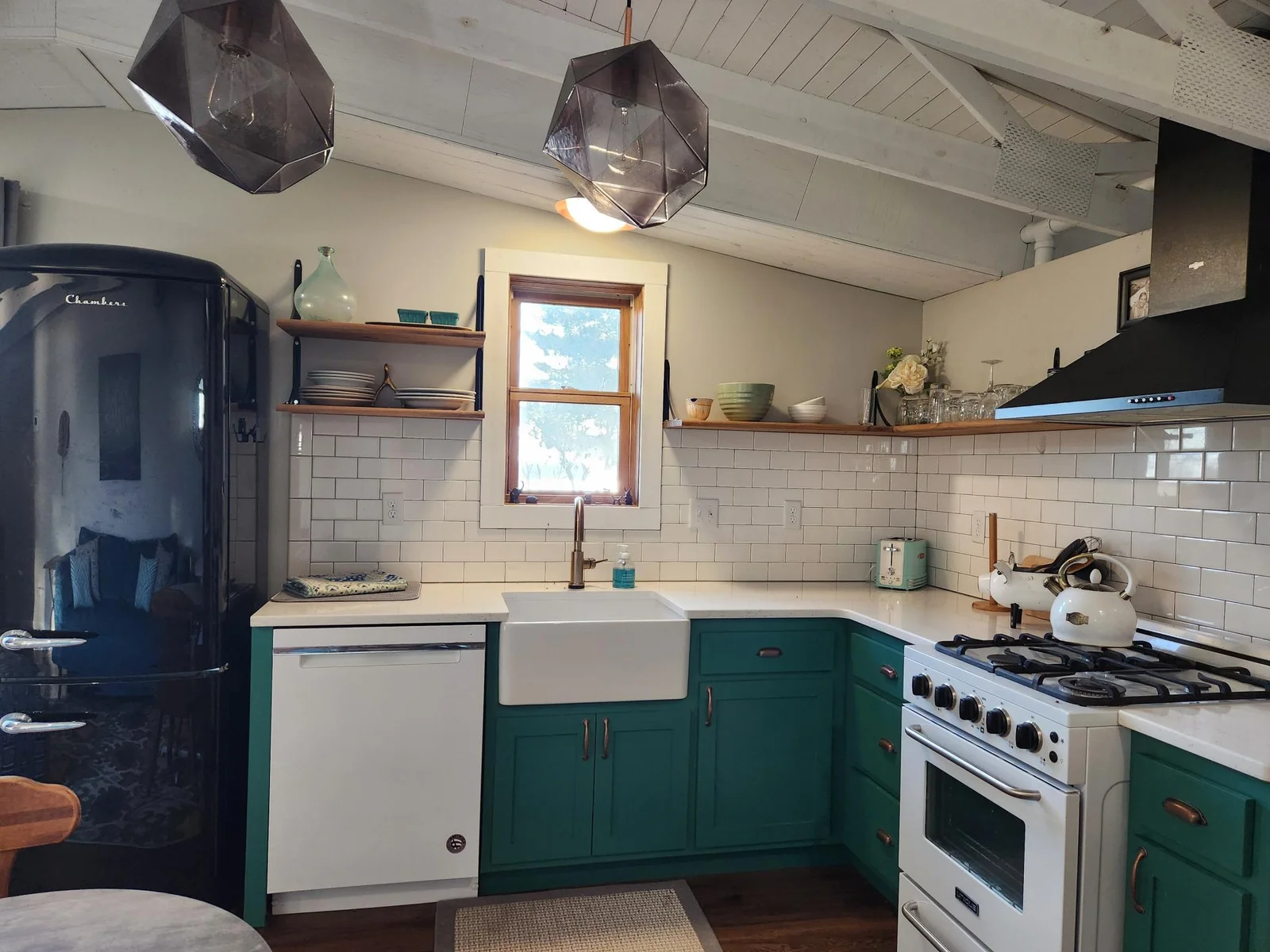 Trendy kitchen w/corian countertops