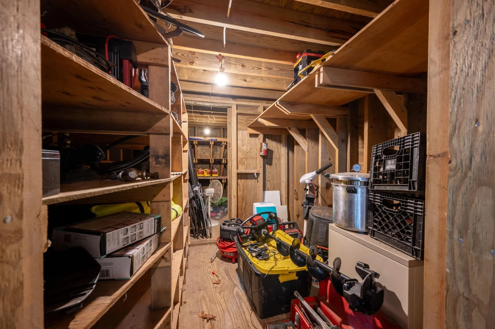 Cellar Storage Space off of Garage