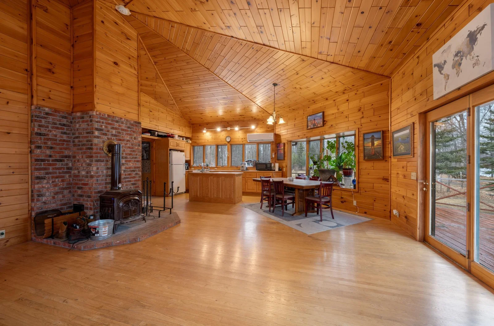 View from the Great Room/Living Room side of the cabin