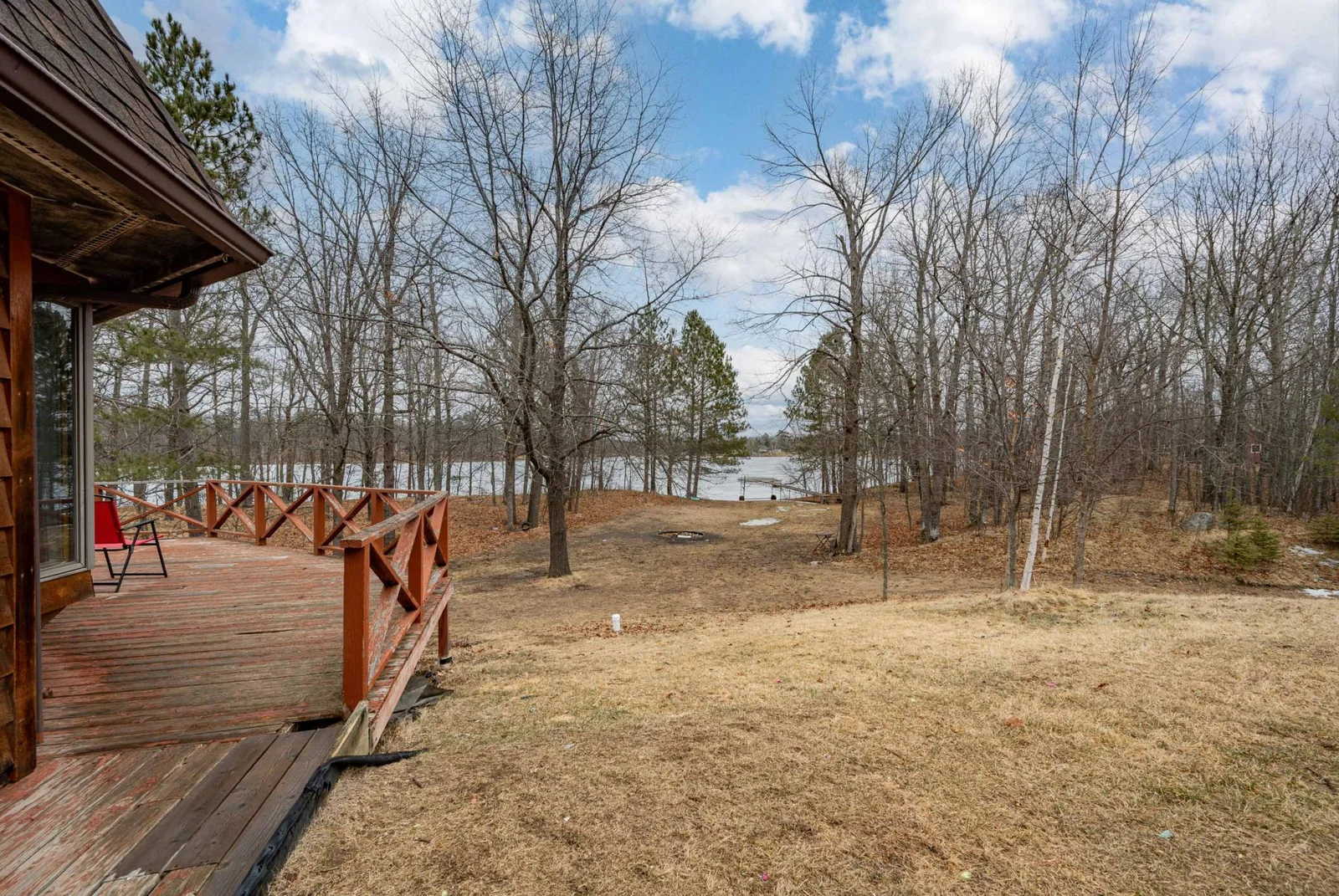 Just off of the deck outside of the primary bedroom