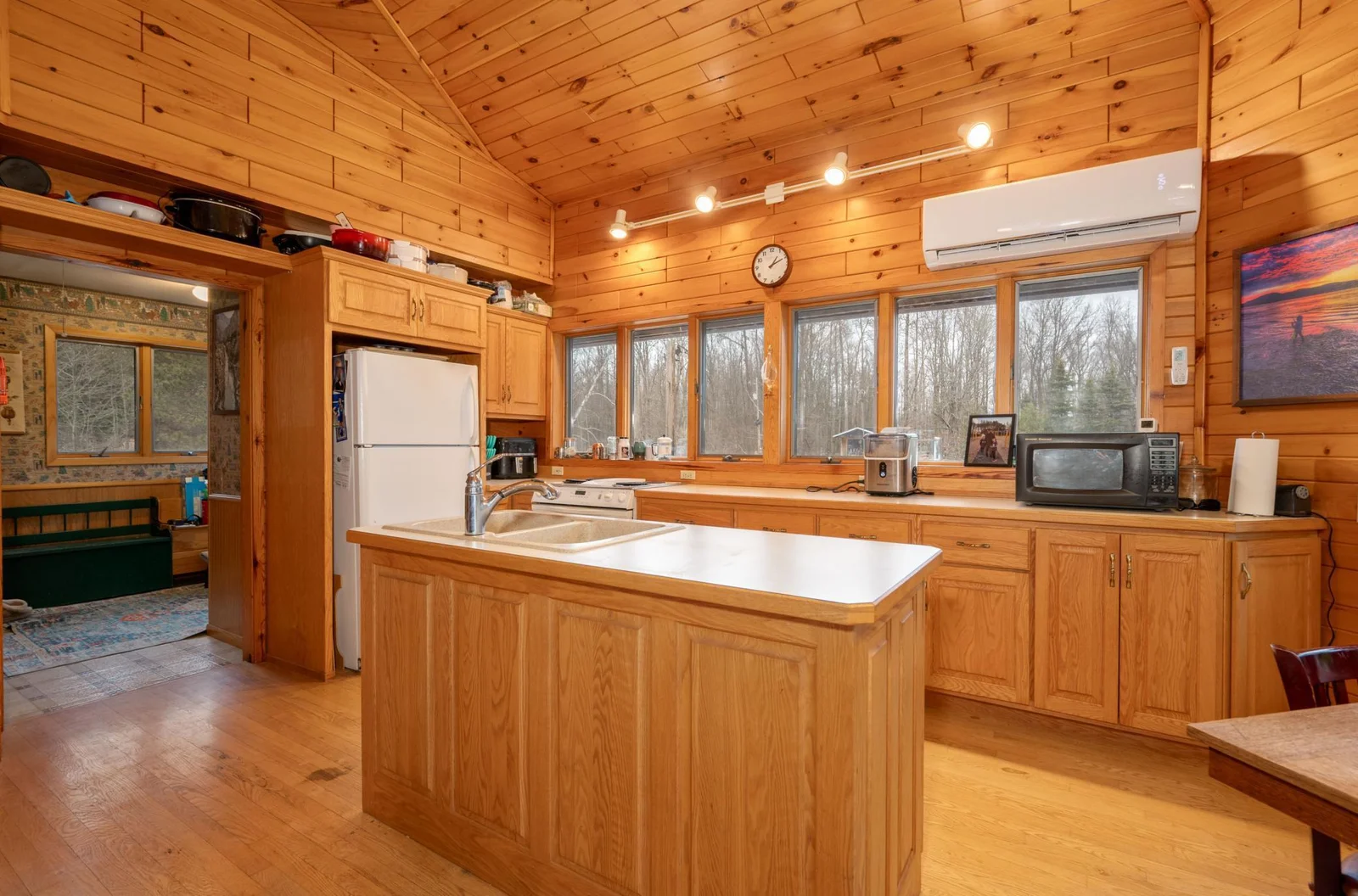 Kitchen offering a great view outside