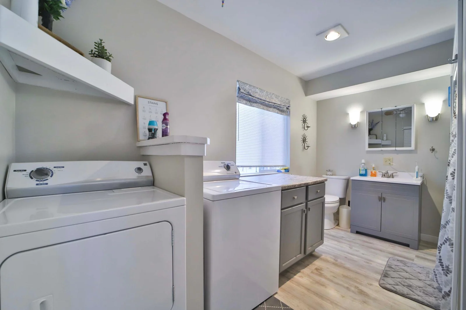 Main Level Laundry and Bath