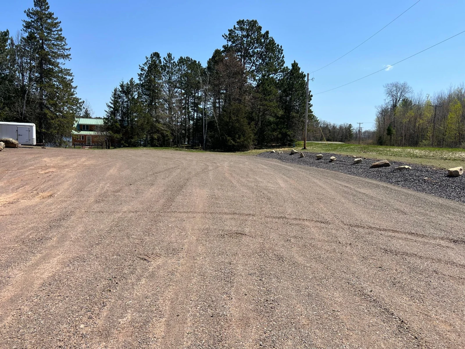 The parking lot provides easy access just off Hwy 77 and has plenty of space for a growing business.