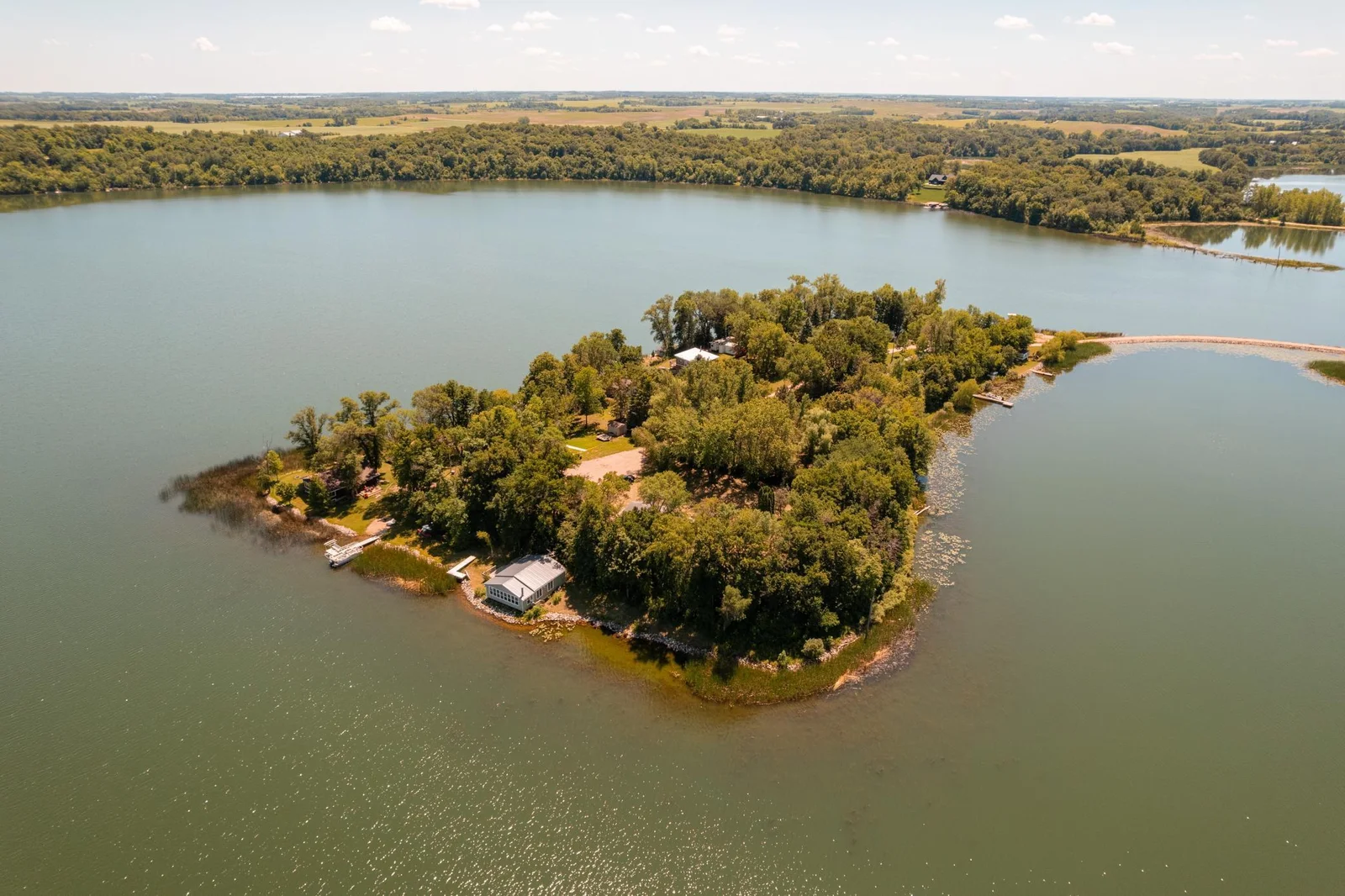 Aerial of Lake Rachel Island