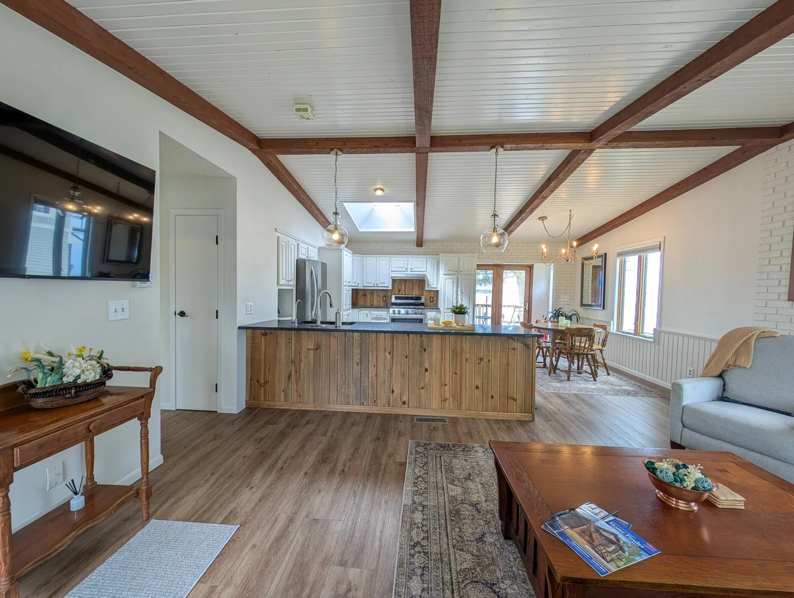 Natural light floods the space, creating a bright and welcoming atmosphere for year-round living.