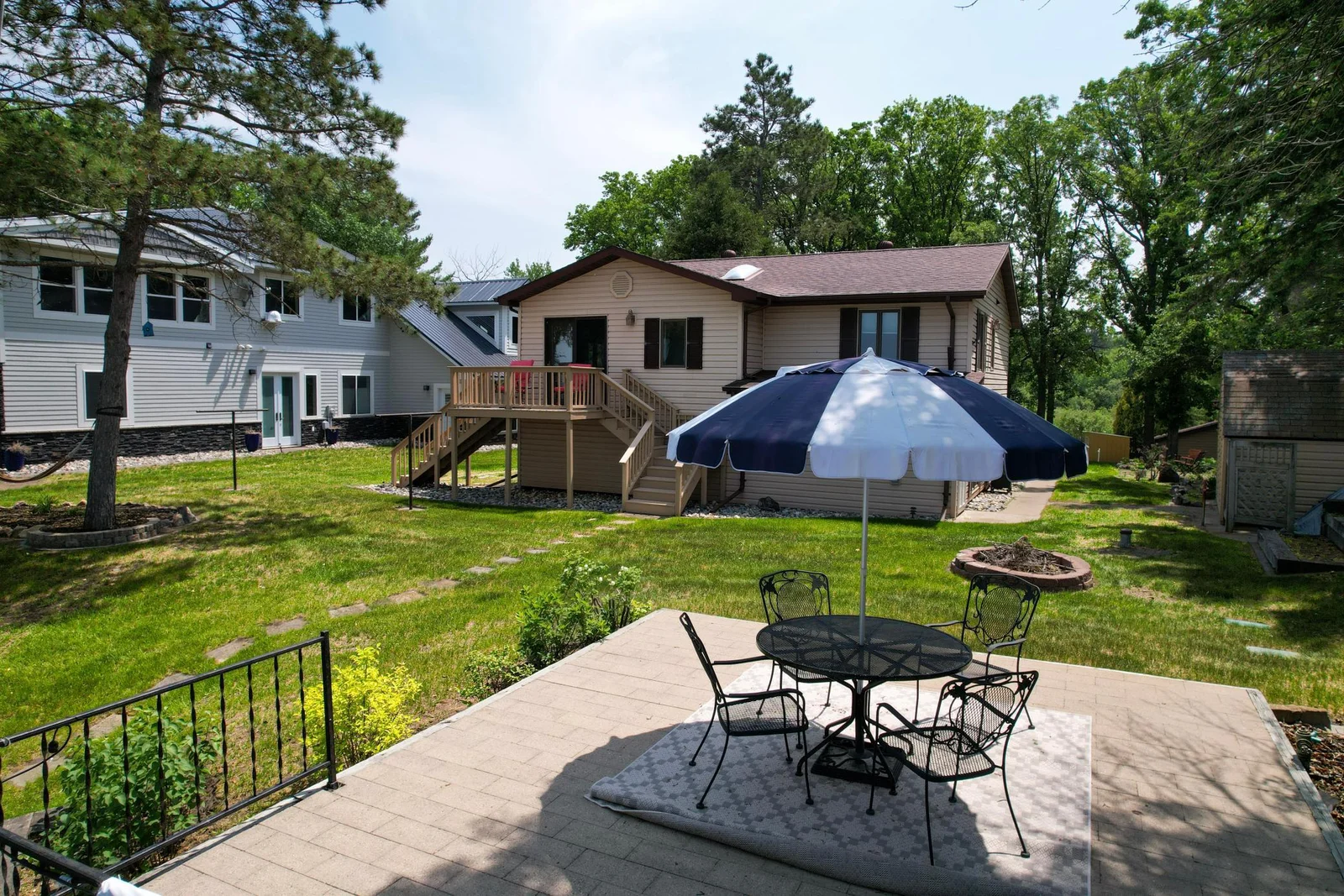 Patio on the lake. Little Pine Lake.